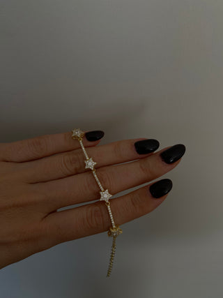 925 Gümüş Taşlı Yıldız Bileklik