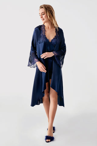 Premium İpek Saten 6 Parça Pijama Seti