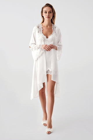 Premium İpek Saten 6 Parça Pijama Seti