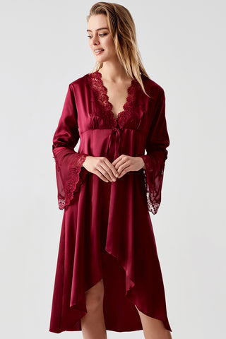 Premium İpek Saten 6 Parça Pijama Seti