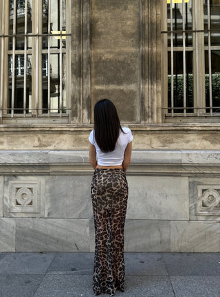 Leopar Astarlı Tül Etek