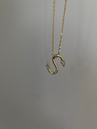 925 Gümüş Minimal Harf Kolye