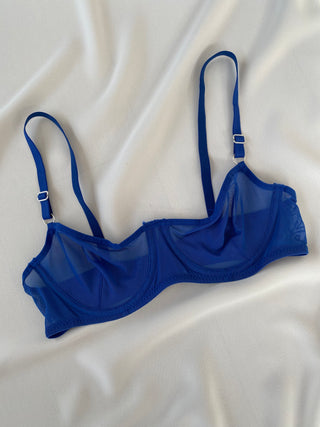Blue Tulle Bralette Set