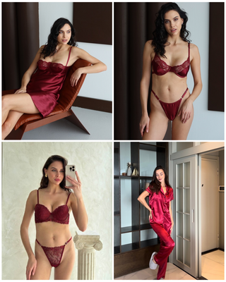 Burgundy Moon 7 Parça Özel Set