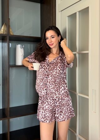 Leopar Desen Pijama Takımı
