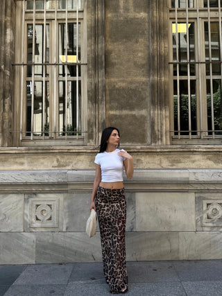 Leopard Lined Tulle Skirt