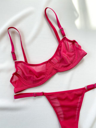 Candy Pink Bralette Set